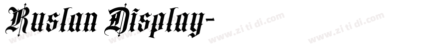 Ruslan Display字体转换
